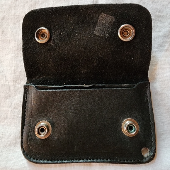 Leather Biker Credit Card Wallet - Picture 3 of 6